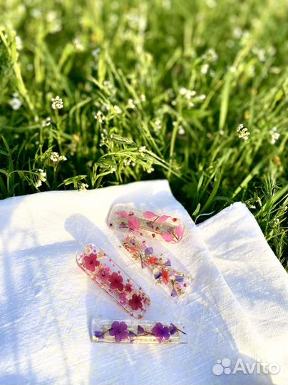 Заколки крабики для волос ручной работы