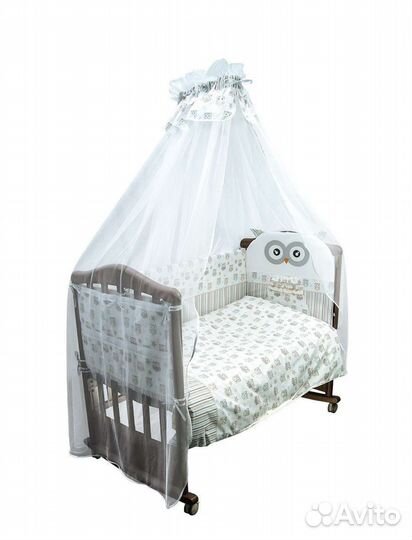 Бортики в детскую кроватку+постельное белье
