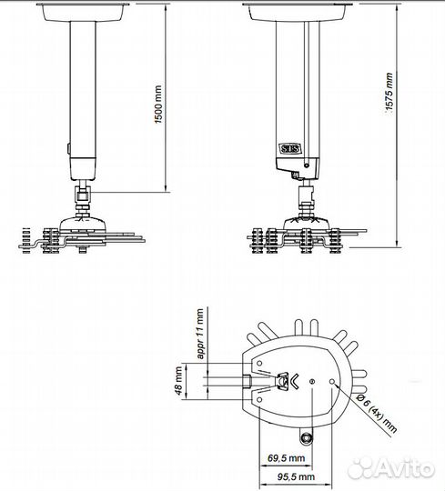 Крепление для проектора SMS Projector CL F1500 A/S