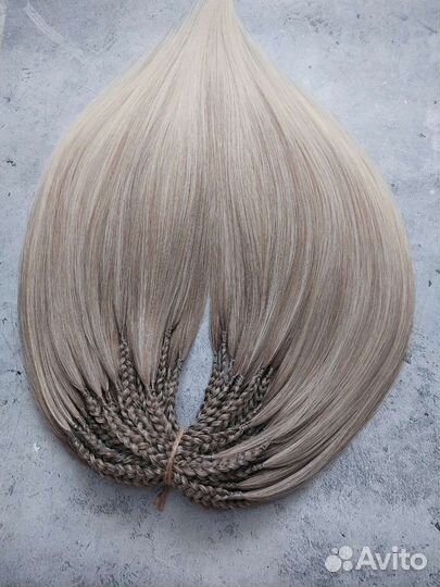 Косы со свободным концом русый блонд