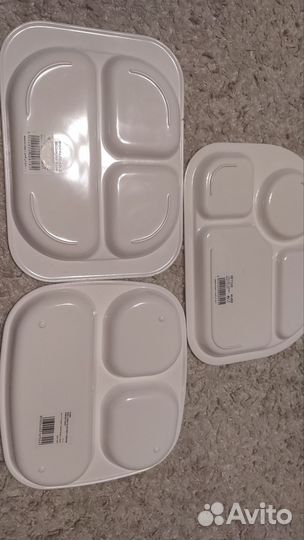 Тарелки детские из трёх секций