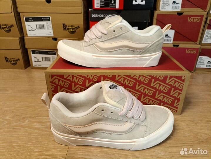 Vans Knu Skool дутыши Pink / Beige