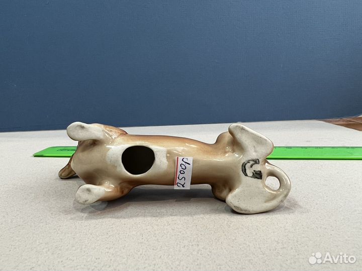 Фигурка собака Такса фарфор