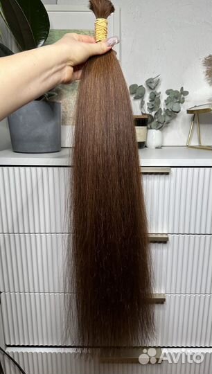 Натуральные волосы для наращивания 65 см волна