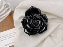 Крабик для волос винтажный с цветком розы