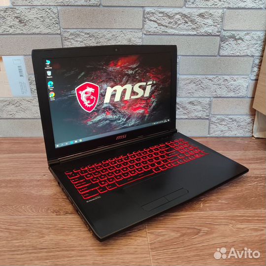 Игровой ноутбук MSI i5/16gb/1256gb/GTX1050ti