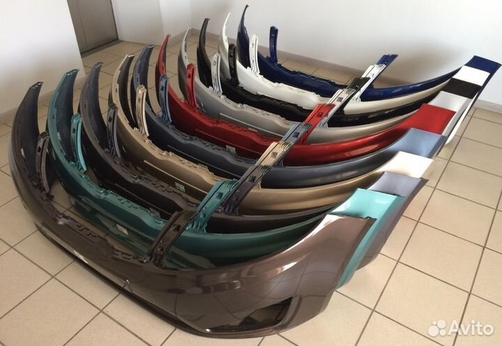 Бампер передний на Kia Rio 3