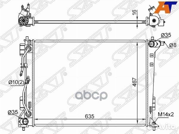 Радиатор Hyundai Tucson 15-21 / Kia Sportage 15-22