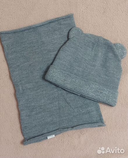 Комплект шапка и шарф для девочки