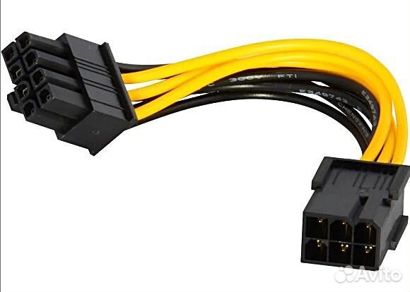 Переходник 6 Pin на 8 Pin, 6 Pin на 2-8 Pin