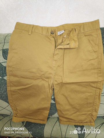 Шорты х/б, горчичный цвет 152-158
