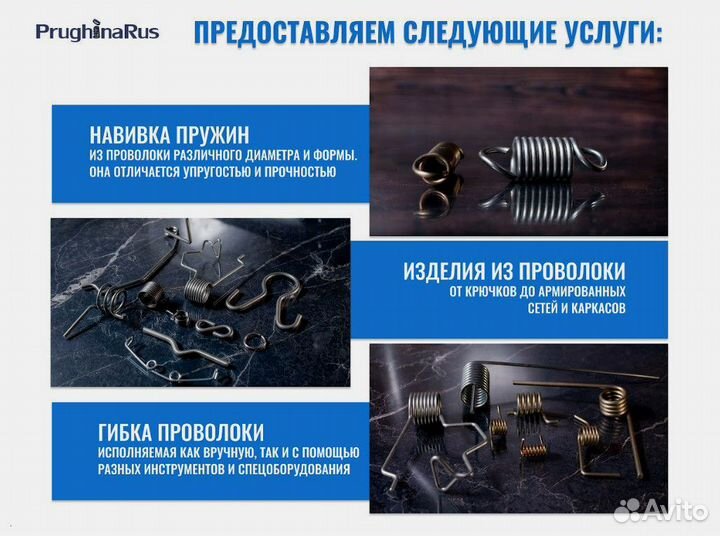 Производство / изготовление изделий из проволоки