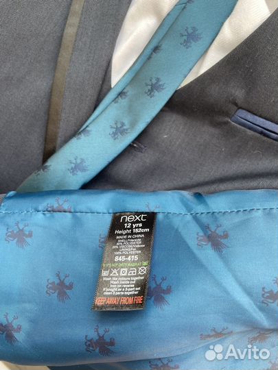 Пиджак, жилет, рубашка, галстук 152-158