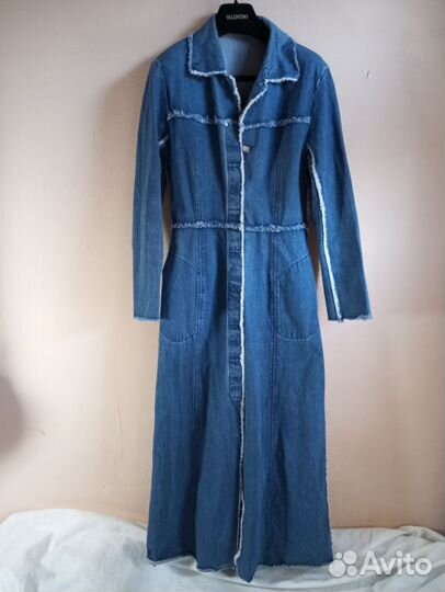Джинсовый тренч 44