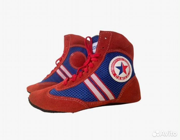 Борцовки самбо стиль master (вфс) (34, Синий-крас