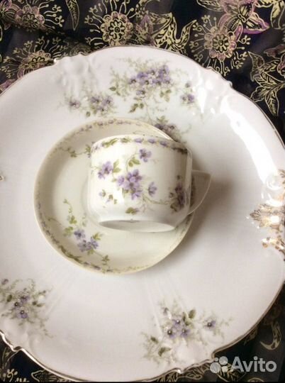 Чашка с блюдцем + блюдо