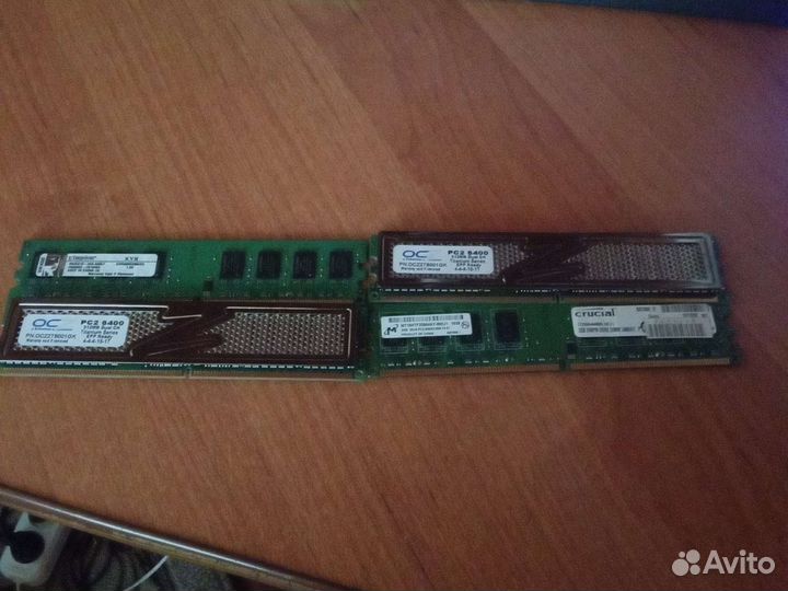 Оперативная память ddr2, ocz, crucial