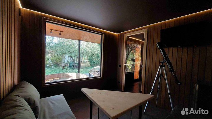 Готовая баня с купелью сборка на участке