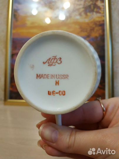 Чашка с блюдцем костяной фарфор лфз