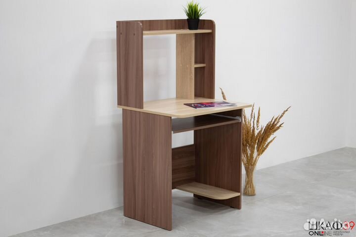 Грета-1 Стол компьютерный ясень шимо/дуб сонома