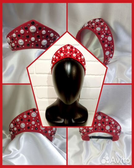 Ободок кокошник для волос