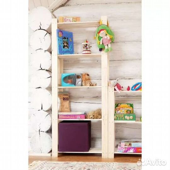 Стеллаж натуральное дерево