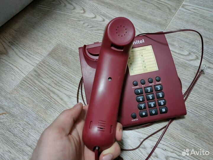 Стационарный телефон onitel ONI-686 вишнёвый