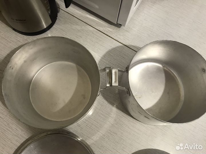 Кастрюля ковш алюминиевая эмалированная СССР чугун