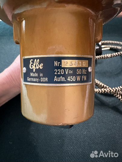 Фен винтажный efbe 50-х годов XX века DDR гдр