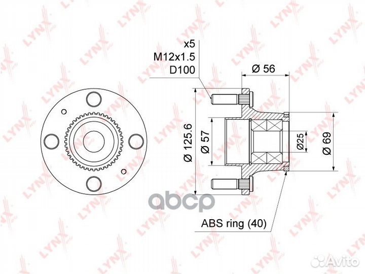 Ступица колеса зад прав/лев Chevrolet Aveo