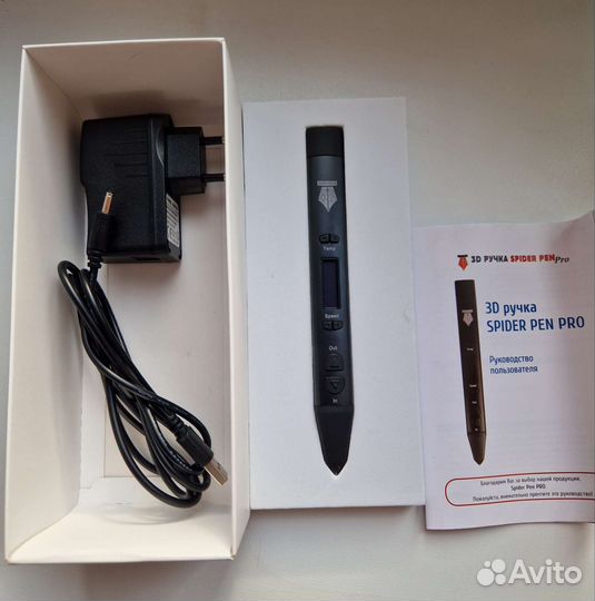 3d ручка spider pen 3d pro + пластик
