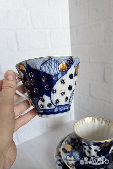 Чашка с блюдцем и тарелкой, 6 предметов