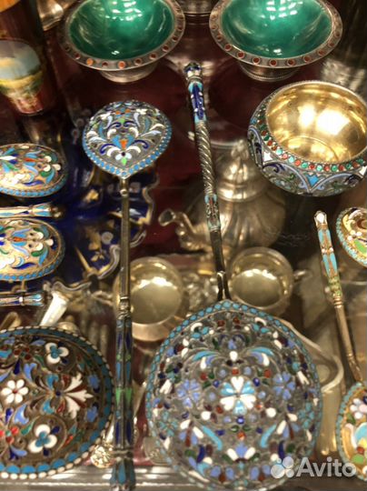 Серебро с эмалями 88 проба