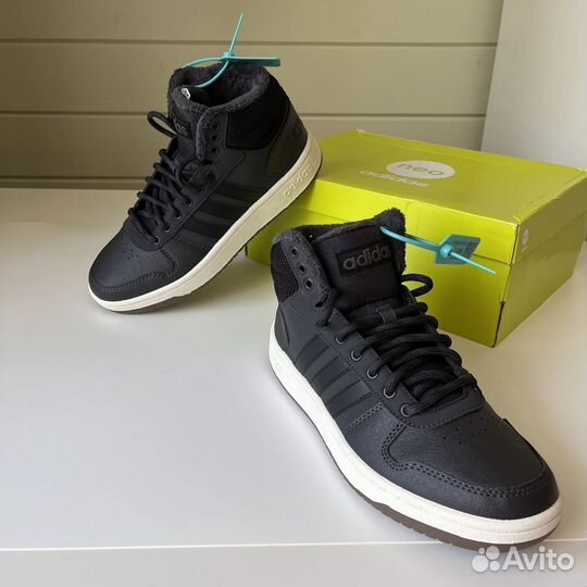 Adidas Neo Hoops 2.0 Mid Кроссовки с мехом, 41 1/3