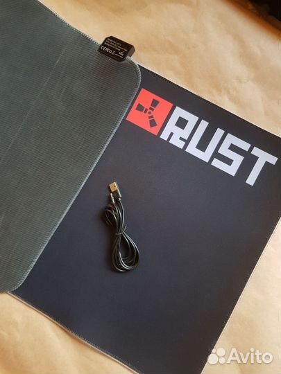 Большой коврик для мыши с подсветкой, 93х40, rust