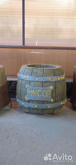 Уличные вазоны и урны из арт бетона