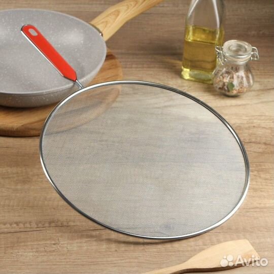 Экран от брызг Доляна, d29 см, с ручкой