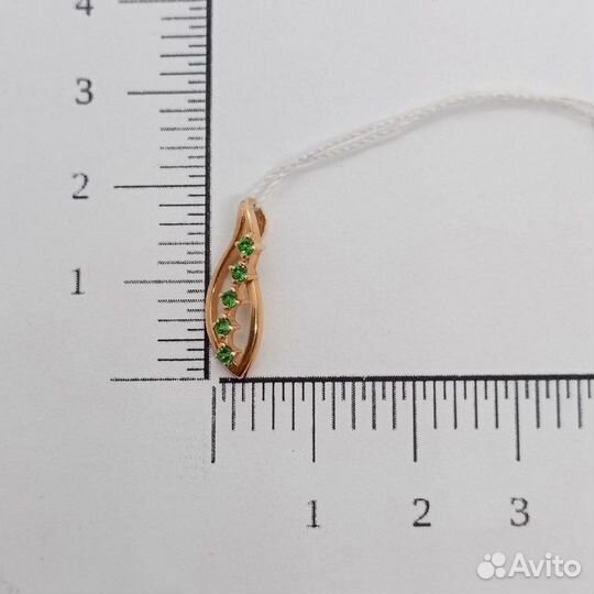 Подвеска с синтетическим камнем Золото