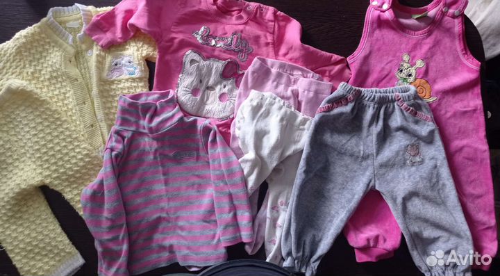 Пакет одежды для девочки 68-74 размера