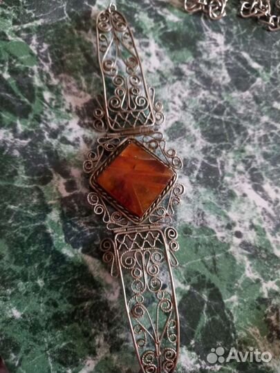 Винтажный браслет скань