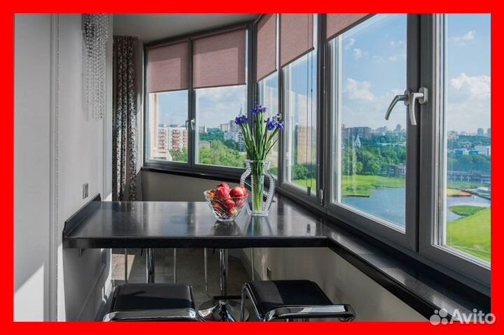 Остекление балкона лоджии террасы веранды.Под ключ