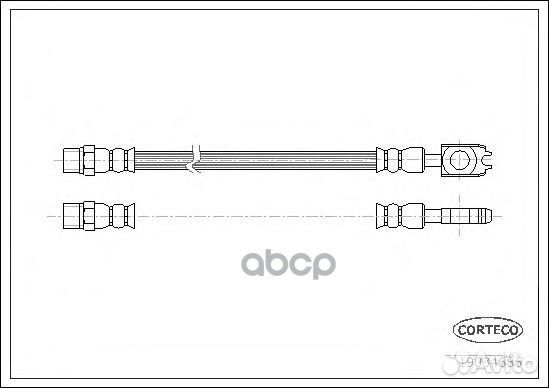 Тормозной шланг 19034686 Corteco