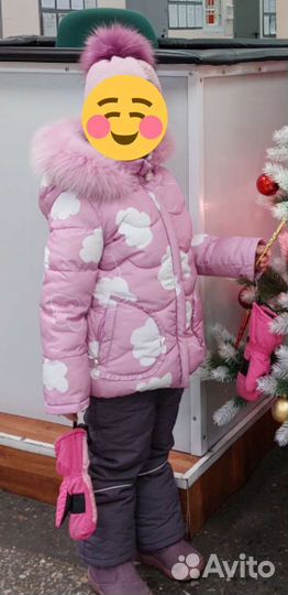 Зимний костюм для девочки 110-116 б/у