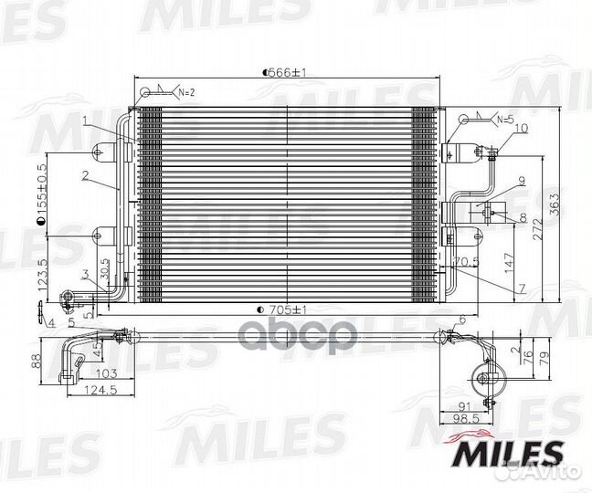 Конденсер VAG A3 / TT / G4 1.6/1.8/1.9TD 96- AC