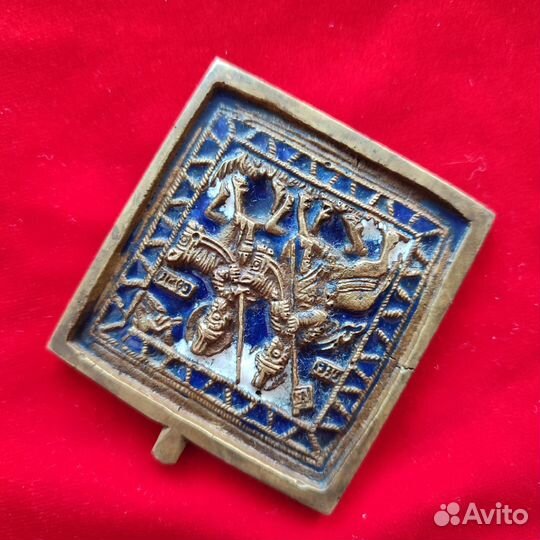 Икона меднолитая Борис и Глеб