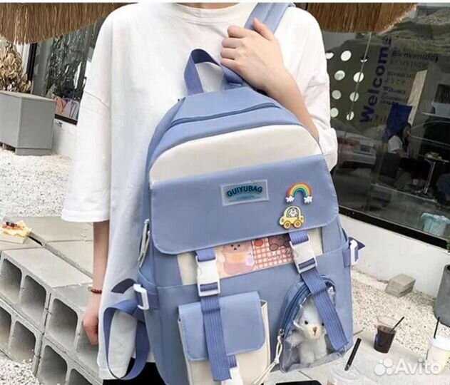 Рюкзак школьный для девочки новый 4 в 1