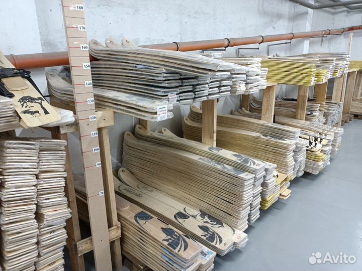 Охотничьи лыжи полужесткое крепление 175х15 дерево