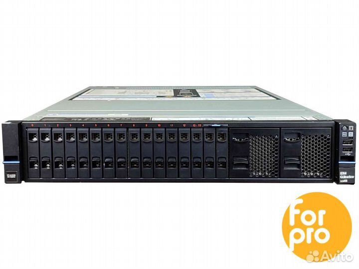 Сервер IBM X3650 M5 16SFF 2xE5-2695v3 64GB, M5210