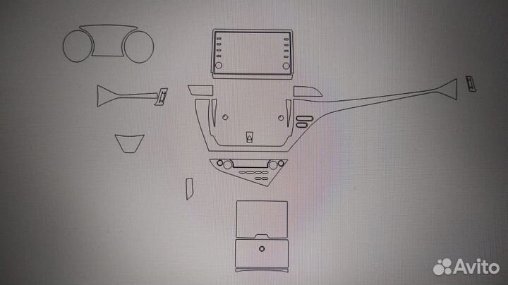 Пленка защитная для салона Toyota Camry 2021+