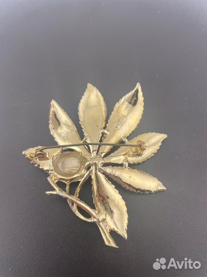 Брошь винтаж Exquisite виноград каштан бук ежевика